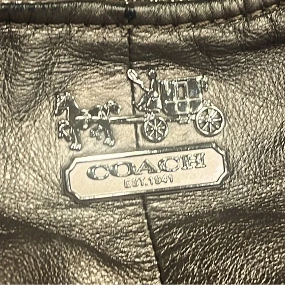 Coach Madison metallic silver leather hobo shoulder bag Tote bag - Picture 3 of 16